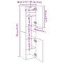 Armario de baño madera de ingeniería roble ahumado 30x30x130 cm