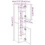 Armario de baño madera contrachapada gris Sonoma 30x30x130 cm