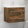Mueble lavabo madera contrachapada roble ahumado 60x38,5x48 cm en Muebles de baño | Comprar online en Foro24