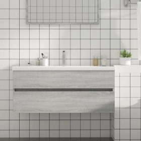 Mueble de lavabo madera de ingeniería gris Sonoma 100x38,5x45cm Mueble de lavabo madera de ingeniería gris Sonoma 100x38,5x45cm