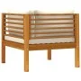 Ecksofa Kissen cremeweißes Akazienholz von vidaXL, Modulare Sofas für den Außenbereich - Ref: Foro24-316287, Preis: 172,49 €,...