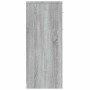Armario de baño madera contrachapada gris Sonoma 60x33x80 cm