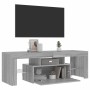 Mueble de TV con luces LED gris Sonoma 120x35x40 cm en Muebles TV | Comprar online en Foro24