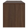 Mueble de TV con luces LED marrón roble 120x35x40 cm