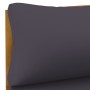 Mittelsofa mit dunkelgrauen Akazienholzkissen von vidaXL, Modulare Sofas für den Außenbereich - Ref: Foro24-316288, Preis: 11...