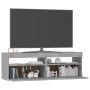Mueble de TV con luces LED gris Sonoma 120x35x40 cm