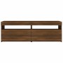 Mueble de TV con luces LED marrón roble 120x35x40 cm en Muebles TV | Comprar online en Foro24