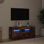 Mueble de TV con luces LED roble ahumado 90x35x40 cm en Muebles TV | Comprar online en Foro24