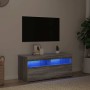 Mueble de TV con luces LED gris Sonoma 90x35x40 cm en Muebles TV | Comprar online en Foro24