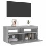 Mueble de TV con luces LED gris Sonoma 90x35x40 cm en Muebles TV | Comprar online en Foro24