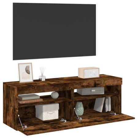 Muebles de TV con luces LED 2 uds roble ahumado 60x35x40 cm en Muebles TV | Comprar online en Foro24