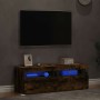 Muebles de TV con luces LED 2 uds roble ahumado 60x35x40 cm en Muebles TV | Comprar online en Foro24