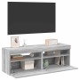 Muebles de TV 2 uds con luces LED gris Sonoma 60x35x40 cm en Muebles TV | Comprar online en Foro24