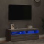 Muebles de TV 2 uds con luces LED gris Sonoma 60x35x40 cm en Muebles TV | Comprar online en Foro24