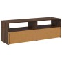 Muebles de TV con luces LED 2 uds marrón roble 60x35x40 cm