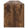 Mueble de TV con luces LED roble ahumado 120x35x40 cm