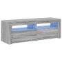 Mueble de TV con luces LED gris Sonoma 120x35x40 cm