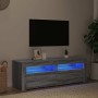 Mueble de TV con luces LED gris Sonoma 120x35x40 cm