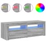 Mueble de TV con luces LED gris Sonoma 120x35x40 cm