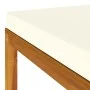 Footrest with cream white cushion solid acacia wood by vidaXL, Modular outdoor sofas - Ref: Foro24-316291, Price: 93,27 €, Di...