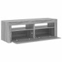 Mueble de TV con luces LED gris Sonoma 120x35x40 cm