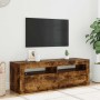 Mueble de TV con luces LED color roble ahumado 120x35x40 cm en Muebles TV | Comprar online en Foro24