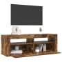 Mueble de TV con luces LED color roble ahumado 120x35x40 cm en Muebles TV | Comprar online en Foro24