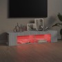 Mueble de TV con luces LED gris Sonoma 135x39x30 cm