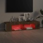 Mueble de TV con luces LED marrón roble 135x39x30 cm en Muebles TV | Comprar online en Foro24