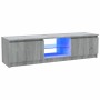 Mueble de TV con luces LED gris Sonoma 120x30x36 cm