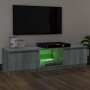 Mueble de TV con luces LED gris Sonoma 120x30x36 cm