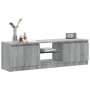 Mueble de TV con luces LED gris Sonoma 120x30x36 cm