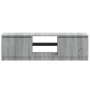 Mueble de TV con luces LED gris Sonoma 120x30x36 cm