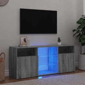 Mueble de TV con luces LED gris Sonoma 120x30x50 cm Mueble de TV con luces LED gris Sonoma 120x30x50 cm
