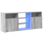 Mueble de TV con luces LED gris Sonoma 120x30x50 cm