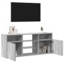 Mueble de TV con luces LED gris Sonoma 120x30x50 cm