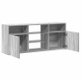 Mueble de TV con luces LED gris Sonoma 120x30x50 cm
