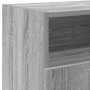 Mueble de TV con luces LED gris Sonoma 120x30x50 cm