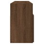 Mueble de TV con luces LED marrón roble 120x30x50 cm