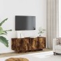 Mueble para TV madera contrachapada roble ahumado 100x35x40 cm