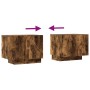 Mueble para TV madera contrachapada roble ahumado 100x35x40 cm