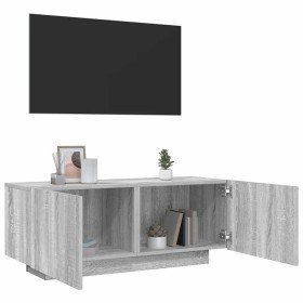 Mueble de TV madera contrachapada gris Sonoma 100x35x40 cm