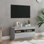 Mueble de TV con luces LED gris Sonoma 80x35x40 cm