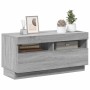 Mueble de TV con luces LED gris Sonoma 80x35x40 cm