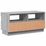 Mueble de TV con luces LED gris Sonoma 80x35x40 cm