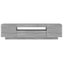 Mueble de TV con luces LED gris Sonoma 160x35x40 cm