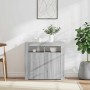 Aparador con luces LED gris Sonoma 80x35x75 cm