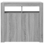 Aparador con luces LED gris Sonoma 80x35x75 cm
