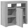 Aparador con luces LED gris Sonoma 80x35x75 cm