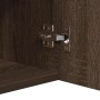 Aparador con luces LED roble ahumado 80x35x75 cm